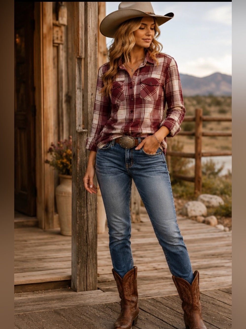 The Children's Place Burgundy Plaid Button-Down Shirt